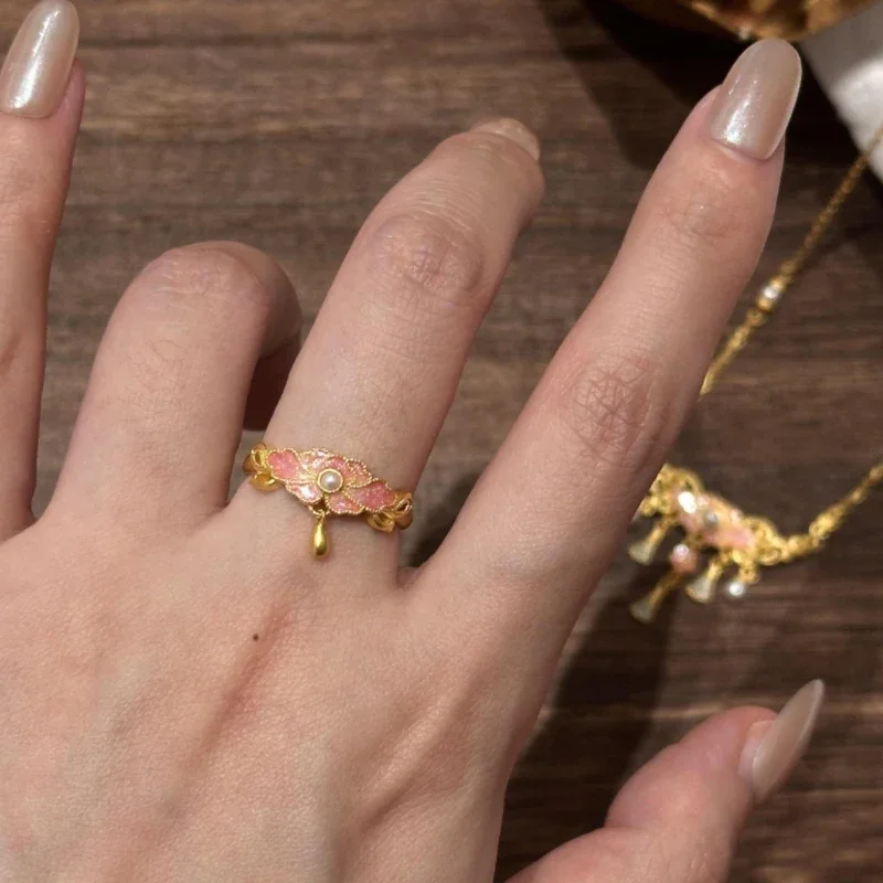 Винтажные изысканные комплекты ювелирных украшений в дворцовом стиле с цветком