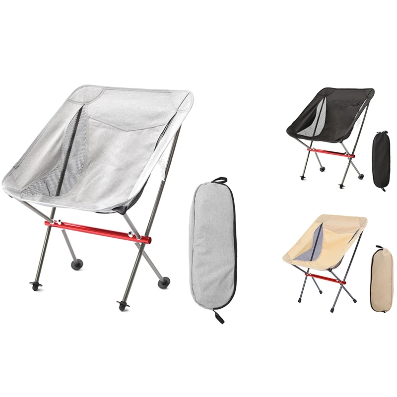 

Ultralight Outdoor Portable Compact Moon Folding Chair Foldable Fishing Chair Collapsible Picnic Camping Chair