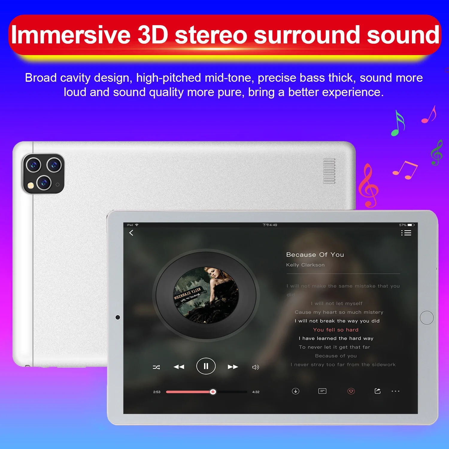 10.1 Inch Tablet Octa-Core Processor RAM 6GB ROM 128GB Android 8.0 Google Play Dual 4G SIM Card GPS Bluetooth WiFi |