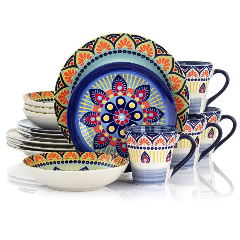 

Zen Blue Mozaik 16 Piece Dinnerware Set