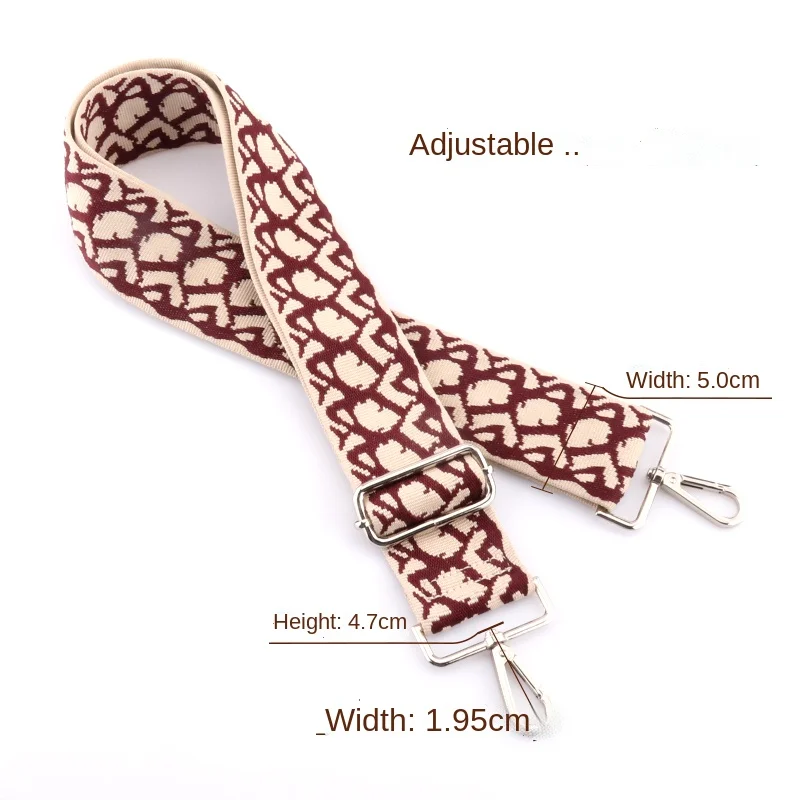 Bag with 5cm women's belt bag with shoulder messenger bag widened shoulder strap bag adjustable and replaceable DIY2022 new