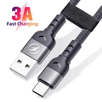 3a 2m usb type c cable usb fast charging mobile phone android charger type c data cord for huawei p40 mate 30 xiaomi poco redmi
