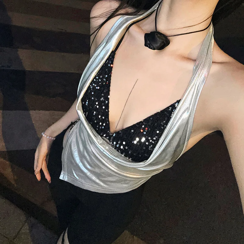 Майка женская с лямкой на шее