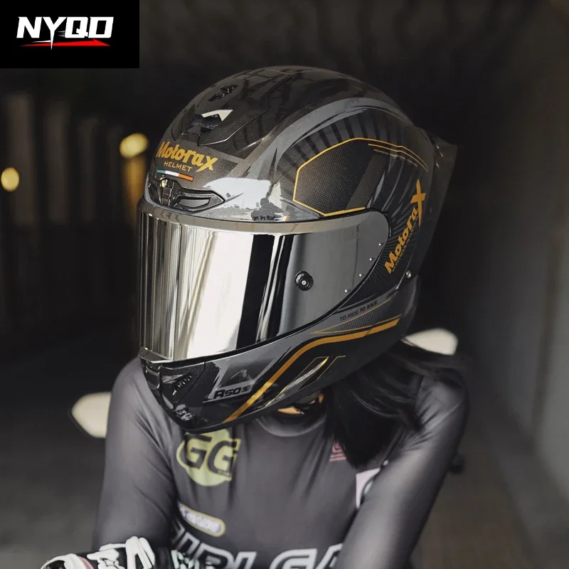 Черный шлем Motorax/Morris R50S Koi Star мужской и женский индивидуальный крутой