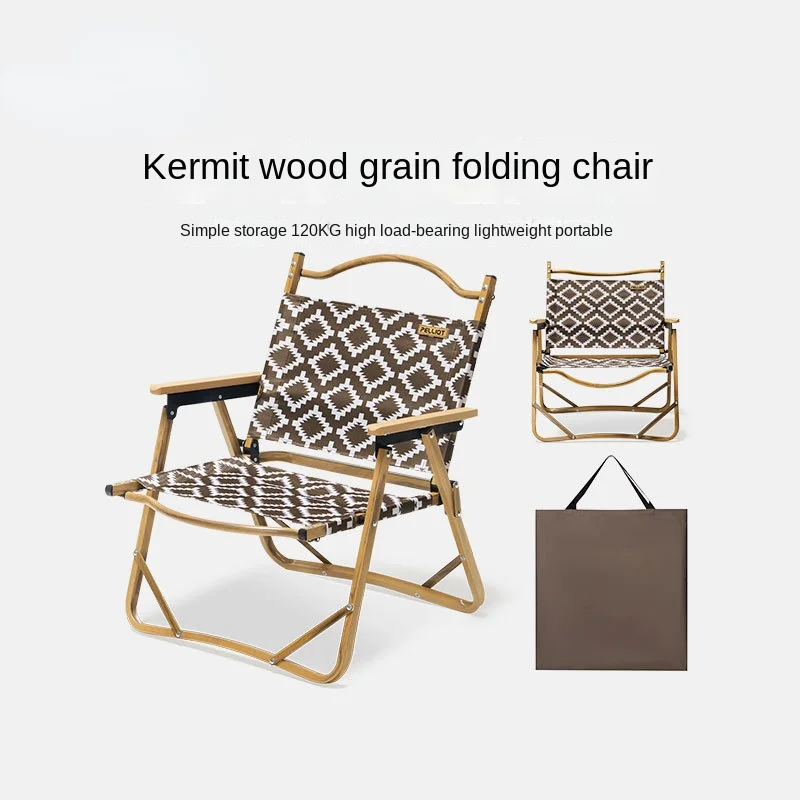 

Outdoor Camping Leisure Kermit Chair Aluminum Alloy Folding Chair Director Chair Fishing Beach Chair Foldable