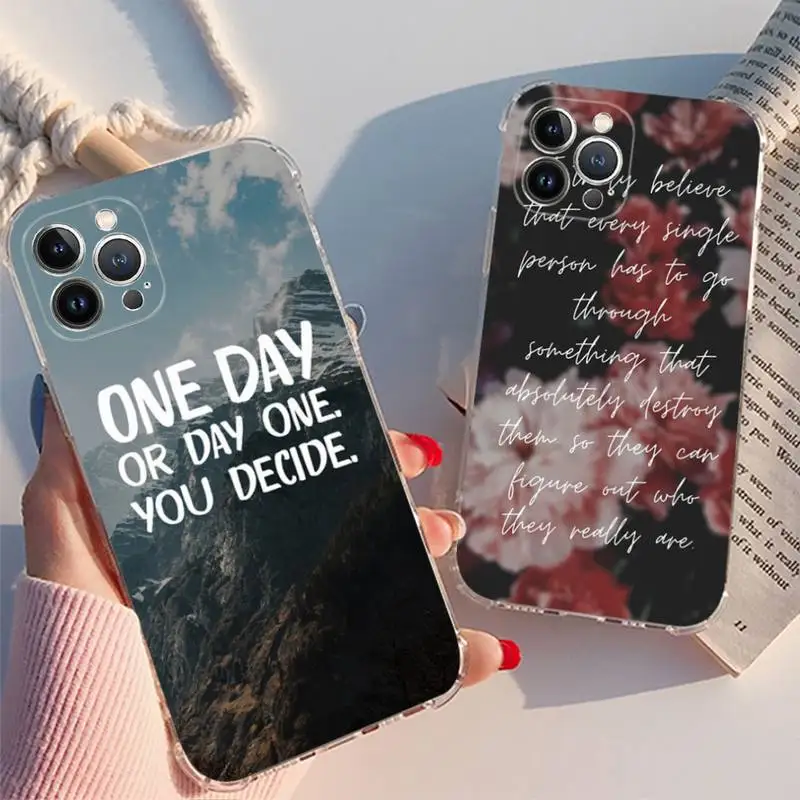 

Sentence Quotes Phone Case For iPhone XR X XS Max 14 13 Pro Max 11 12 Mini 6 7 8 plus SE 2020 Printing Cover