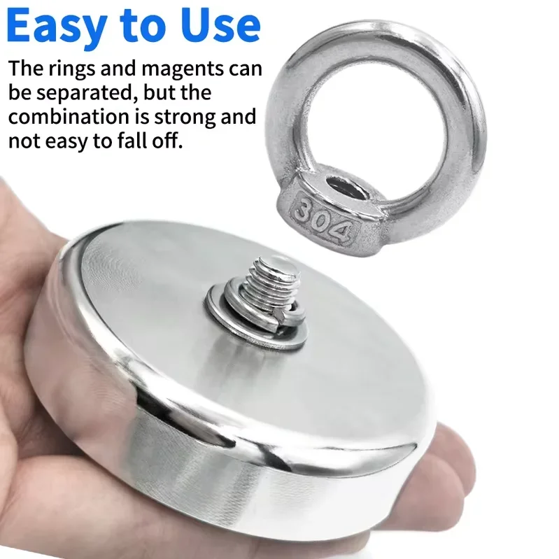 D16 ~ D42 мм супер сильный неодимовый рыболовный магнит N52 сверхмощный