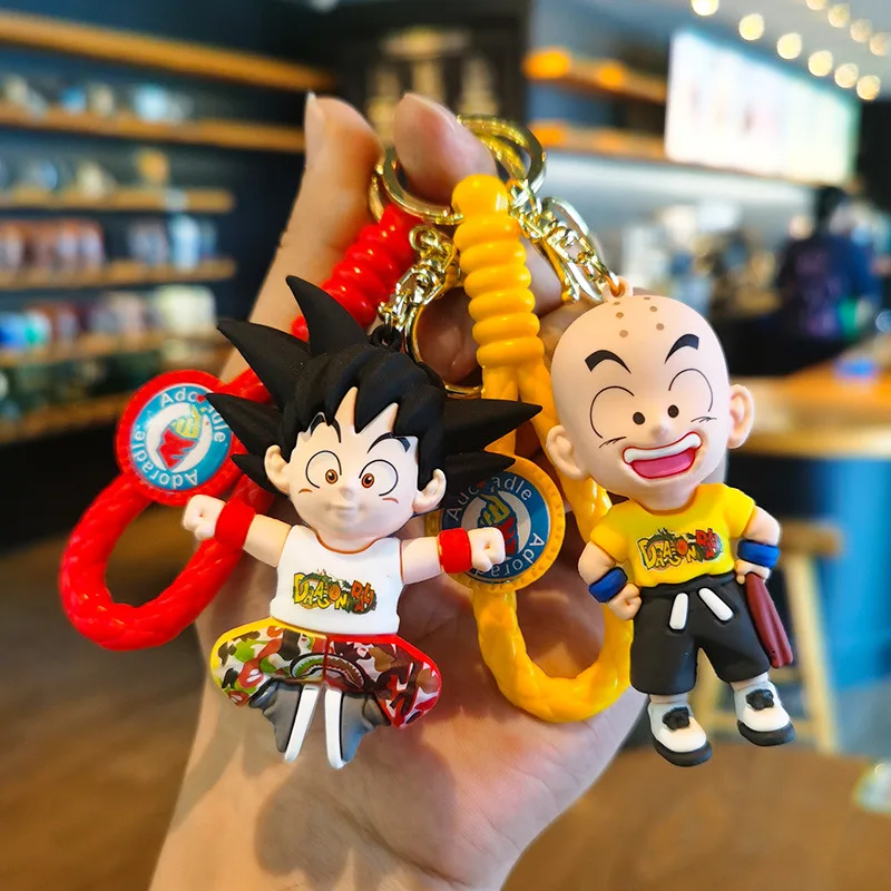 

Anime Dragon Ball Keychain Fashion Jewelry Son Goku Vegeta Piccolo Action Figures PVC Key Ring Men Women Bag Pendant Gifts Kids