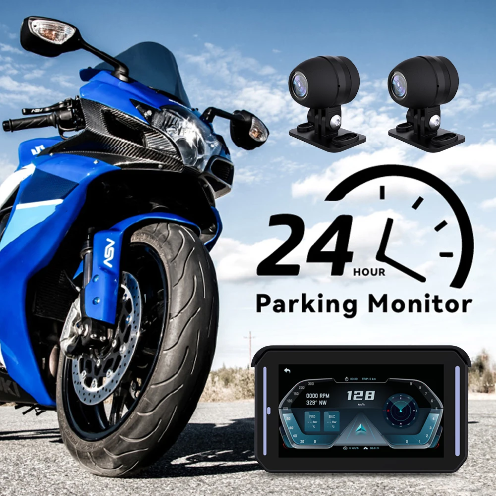 

Беспроводной мотоциклетный GPS-навигатор, 5-дюймовый GPS-монитор, Carplay, Android, авто, мультимедийный плеер, передняя и задняя видеорегистратор, G-сенсор