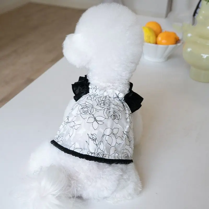 

Chiffon Dog Dress Chihuahua Dog Clothes Puppy Skirt Yorkie Pomeranian Shih Tzu Maltese Poodle Bichon Dog Clothing Pet Dresses XS
