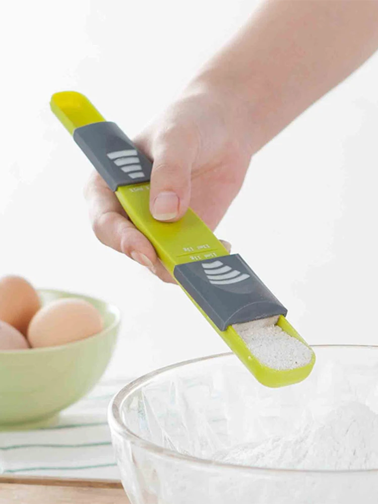 

Measure Cup Double End Eight Stalls Adjustable Scale Measuring Spoons Metering Spoon baking tools Kitchen accessories Hot