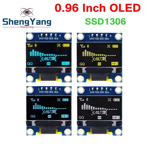 Модуль последовательного желто-синего OLED-дисплея IIC 0,96 дюйма 128X64 I2C SSD1306 12864 плата с ЖК-экраном GND VDD SCK SDA 0,96 дюйма для Arduino