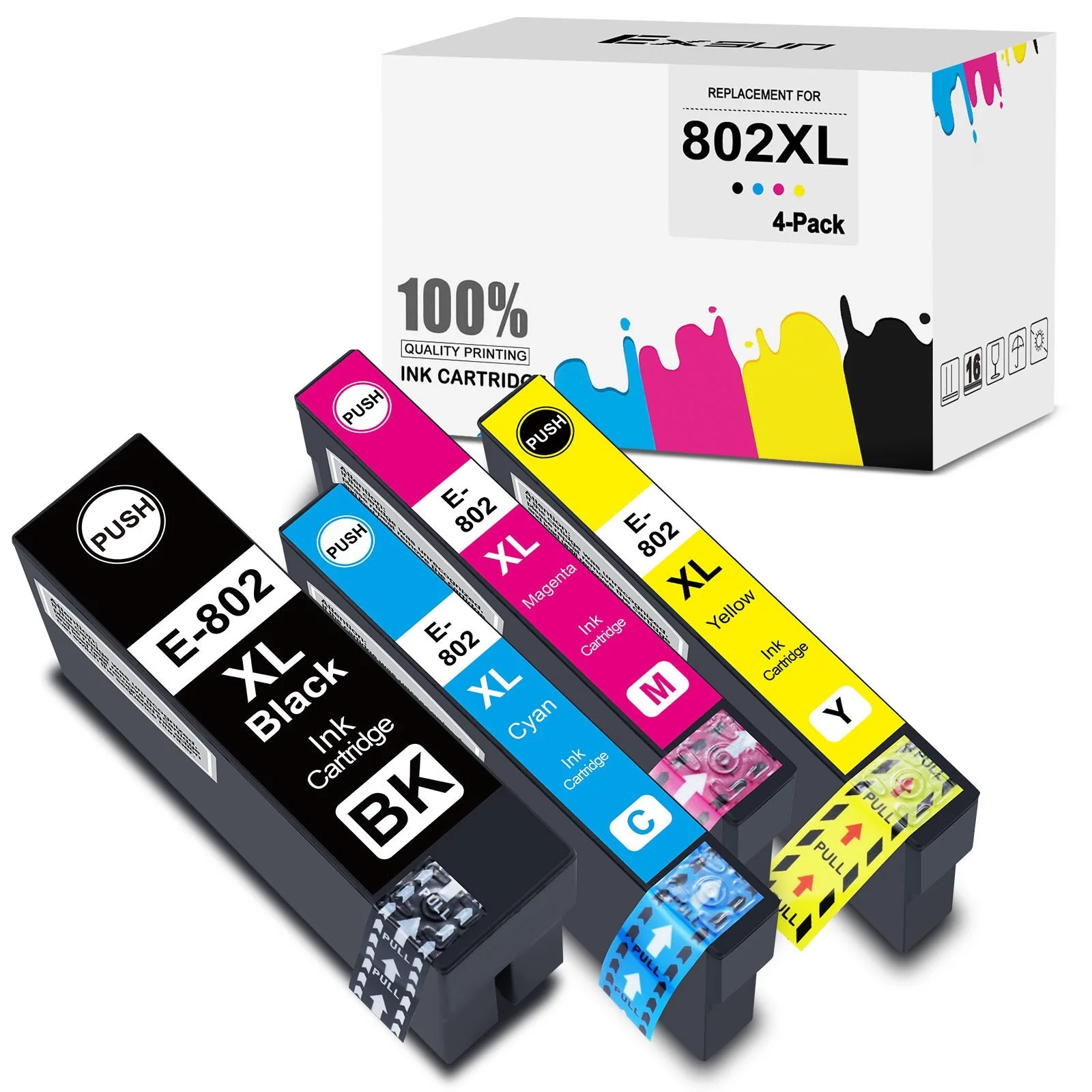 

Картридж чернильный 4PK 802XL, совместимый с Epson 802, 802XL, T802, T802XL для Epson