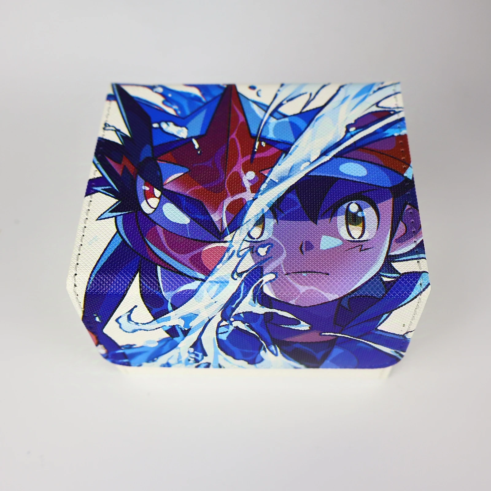 Новый кожаный ящик для хранения карт Pokemon Greninja Ash Ketchum OPCG PTCG YGO магнитный с боковым