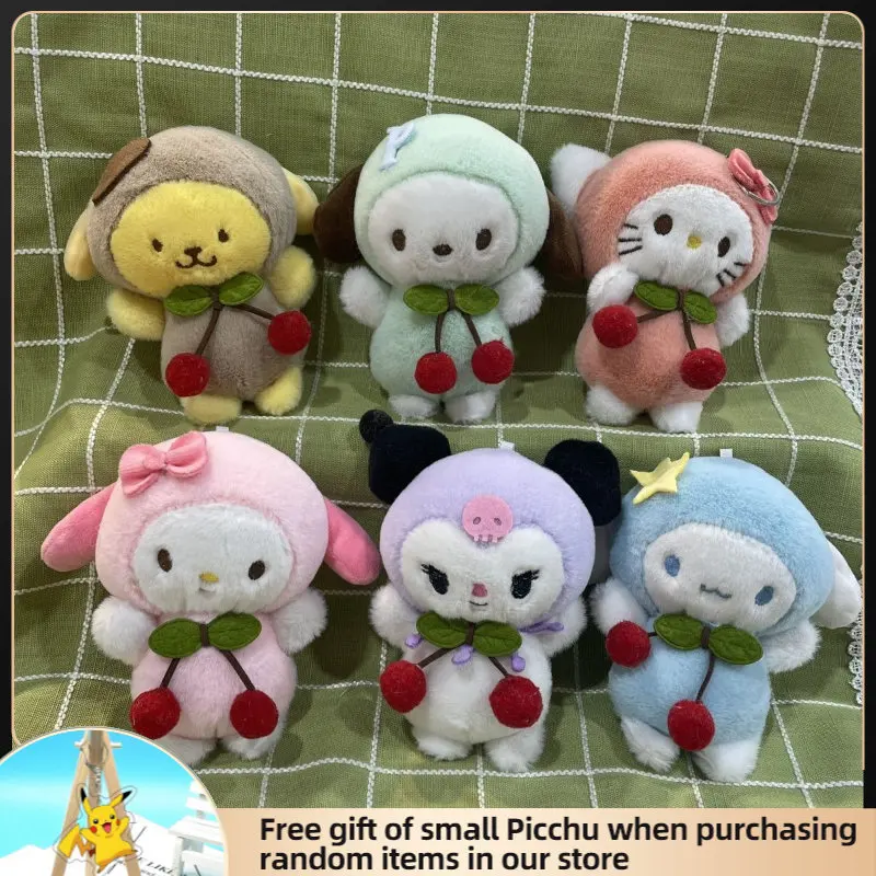 

Takara Tomy Sanrio Plush Toy cherry Mymelody Kuromi Cinnamoroll Stuffed Figure Doll Child Christmas Gift Cute Bag Key Chain
