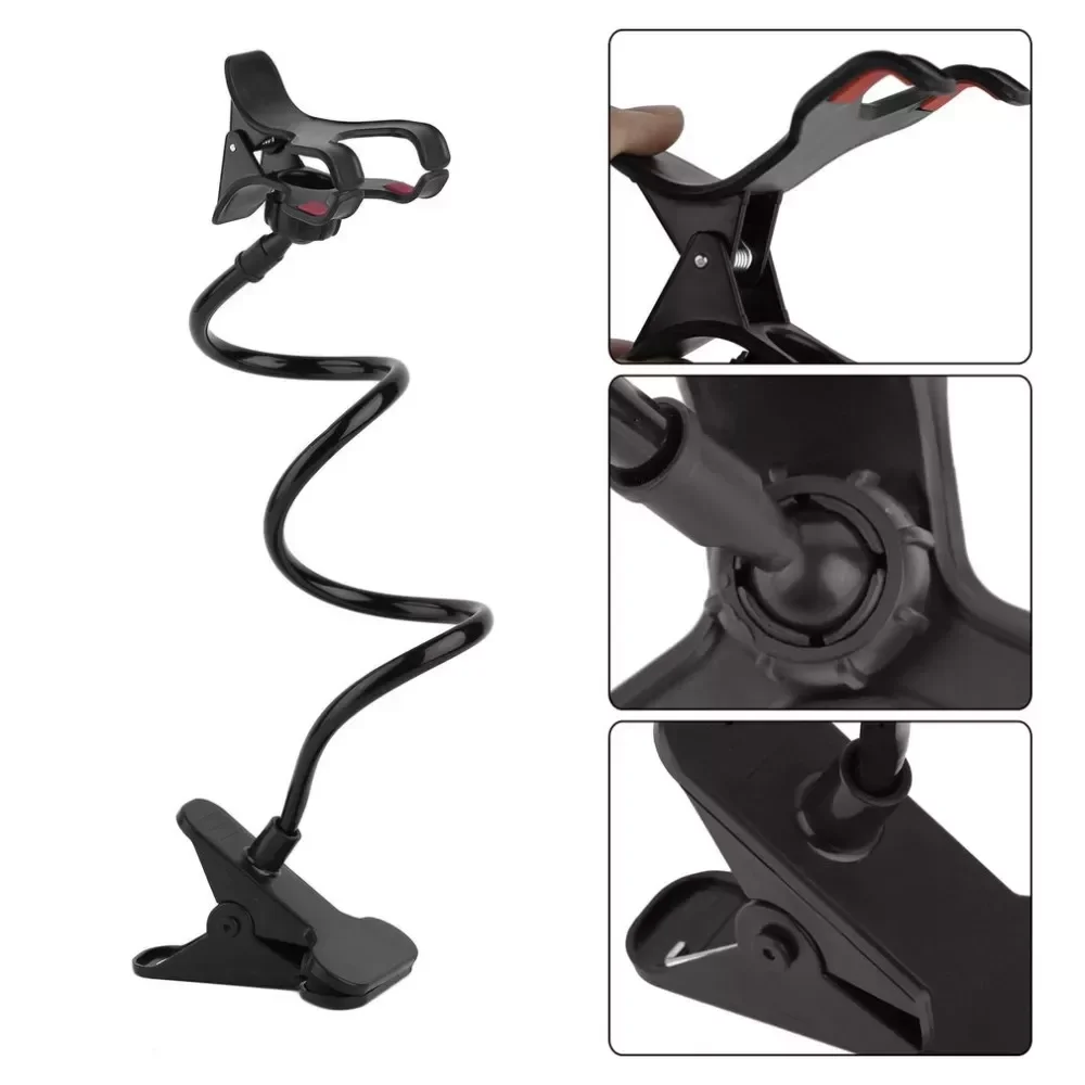 

NEW2023 Flexible Lazy Holder Adjustable Cell Clip Home Bed Desktop Mount Bracket Smartphone Stand