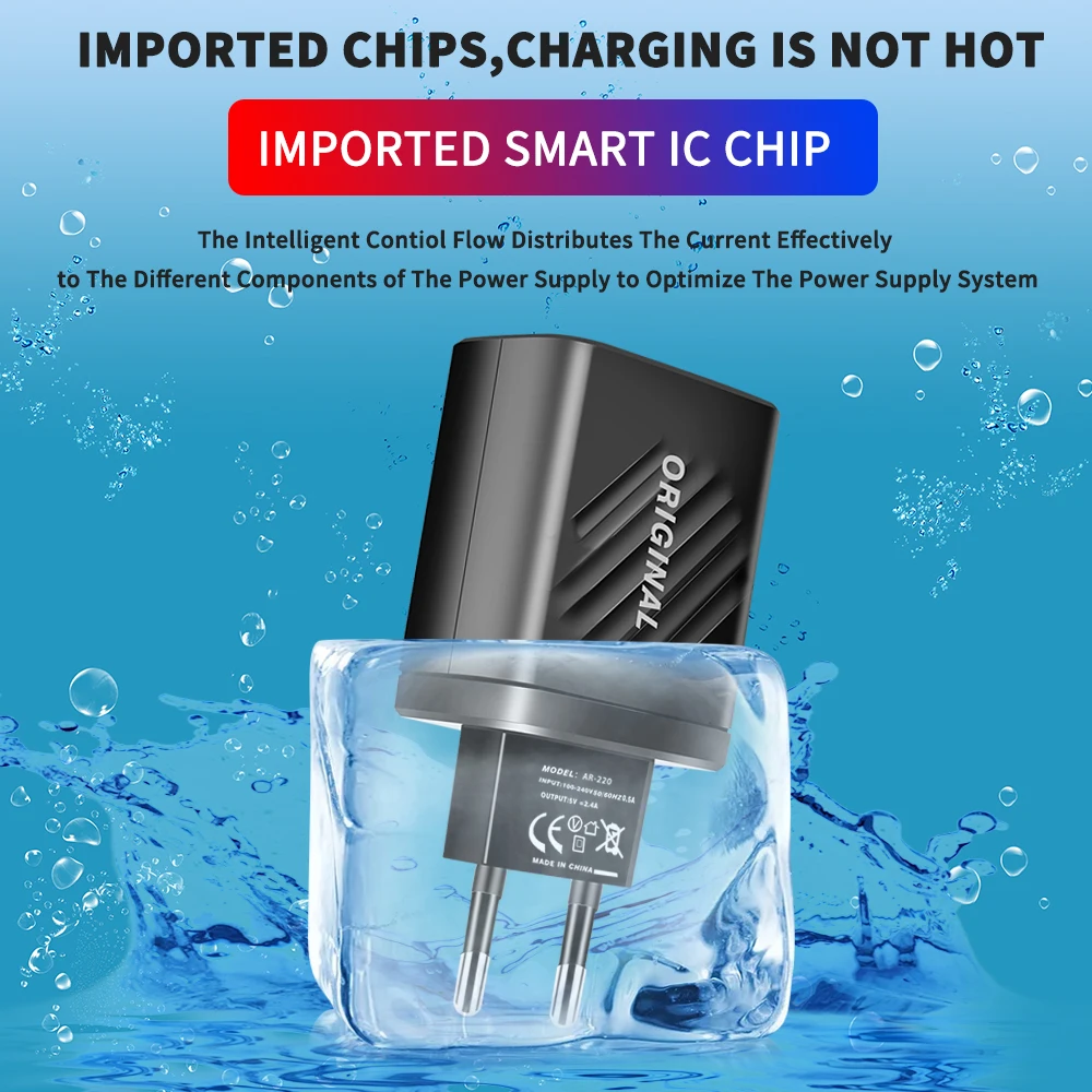 18W USB charger fast charging For Cell Phone Adapter for iPhone 13 Pro Max Tablet Portable Wall Quick Charge 3.0 Mobile Charger