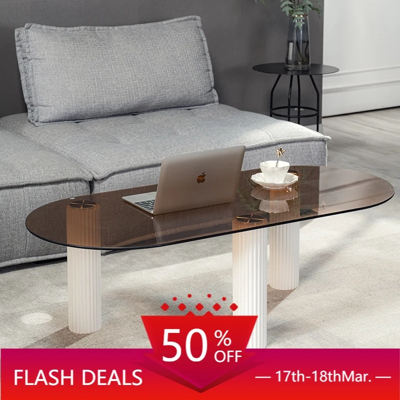 

Nordic Living Room Coffee Table Glass Console Coffee Tables Modern Design Entrance Hall Furniture Couchtisch Home Furniture