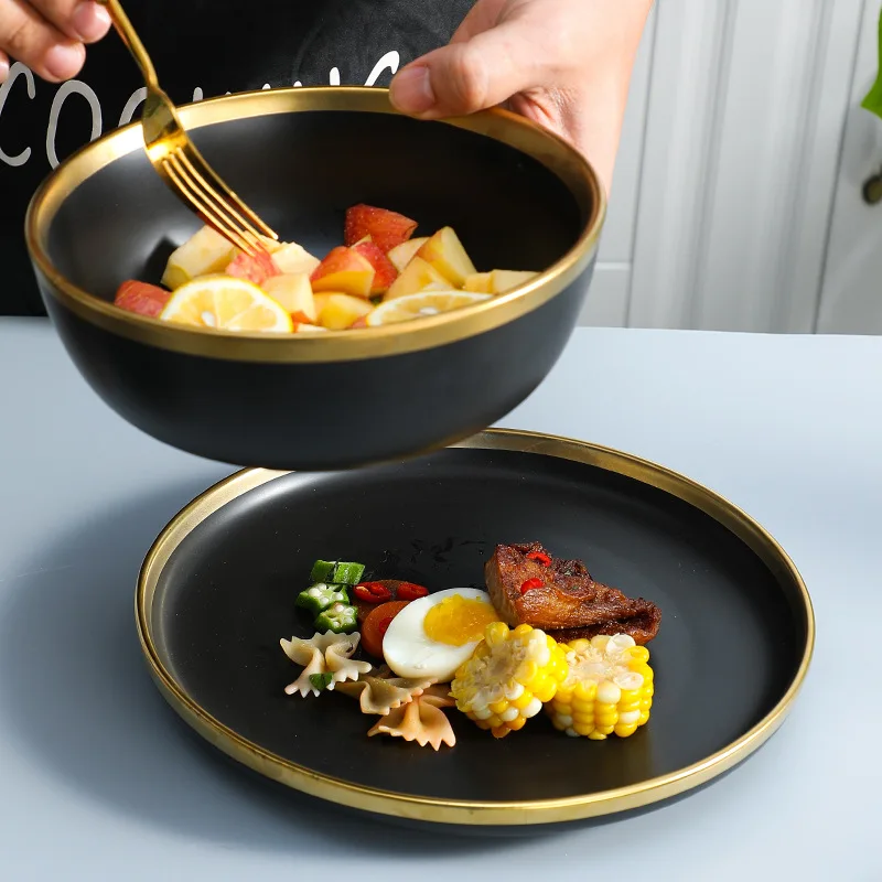 

dinnerware set cutlery set ceramic dinner set bone china dinner set gold kitchen accessories ceramic plate set