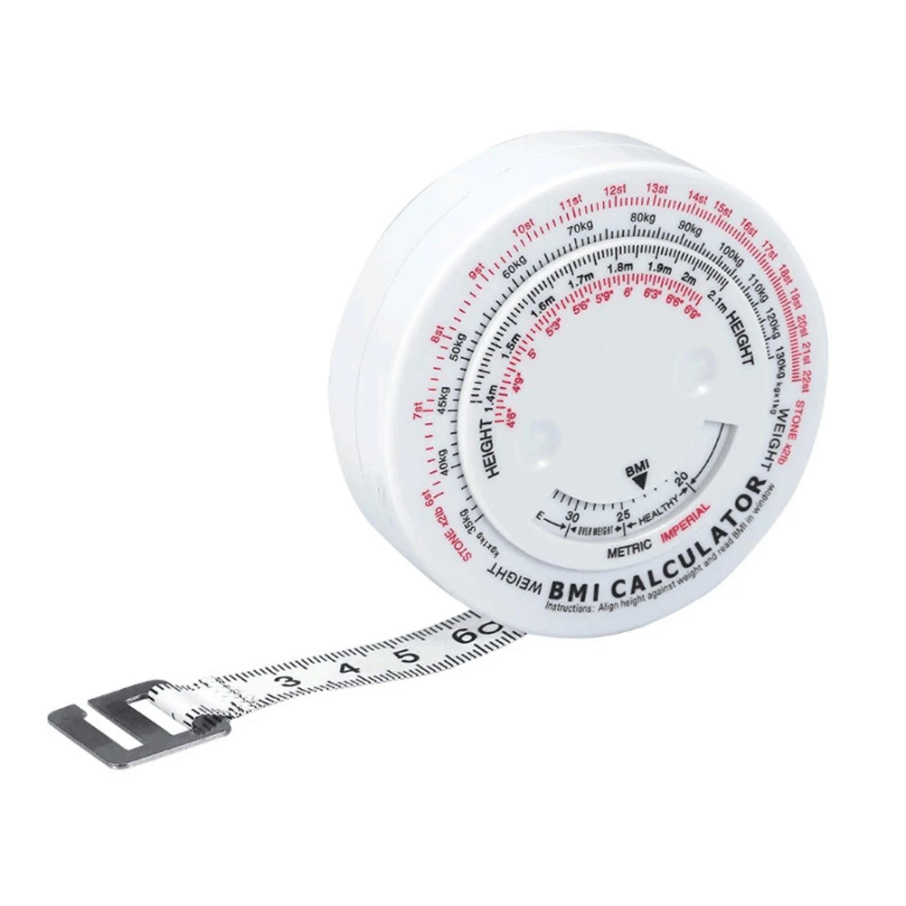 

6PCS BMI Body Fat Tester Tape Body Scale Tape Fat Measuring Tape For Fitness Tailor Sewing Body Flat Measuring Tool