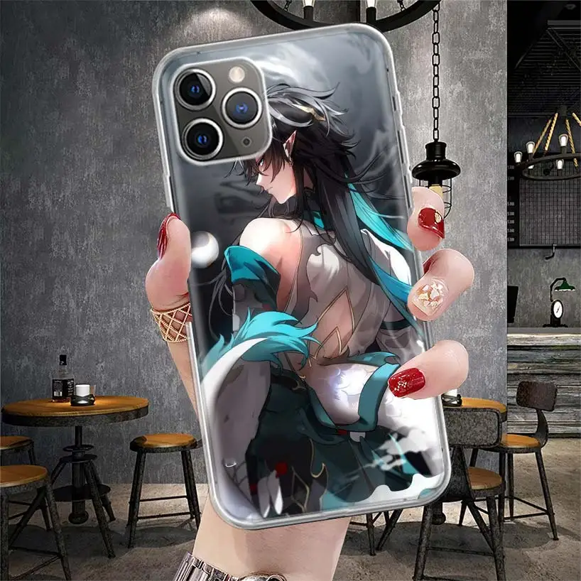 Honkai Star Rail Dan Heng мягкий чехол для телефона IPhone 11 13 16 Pro MAX 15 + 14 Plus 12 Mini X XS Apple 8 7 SE Fundas Coque