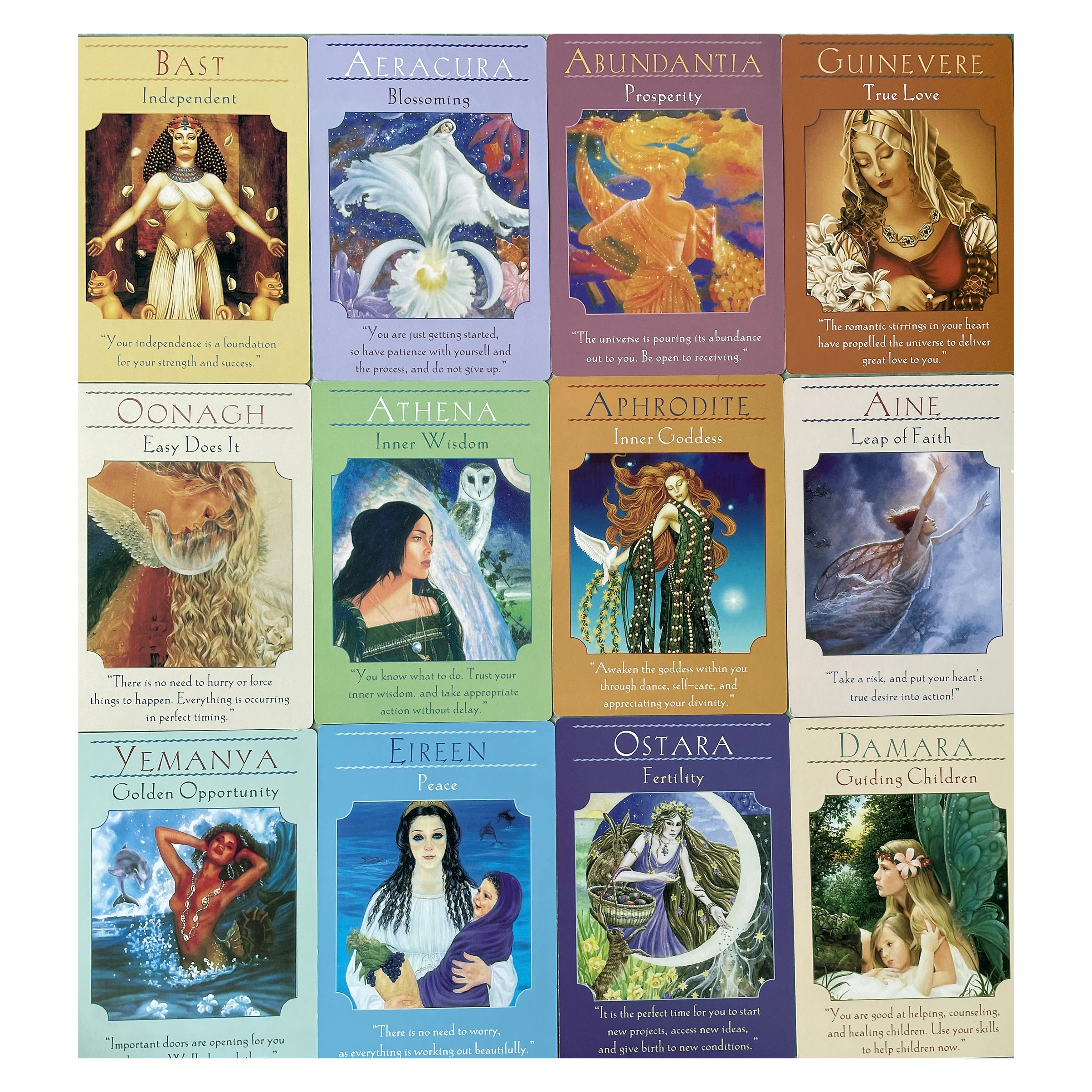 Goddess Guidance oracle card deck with guidebook for beginners , Full tarot deck for beginners , Unique tarot deck with