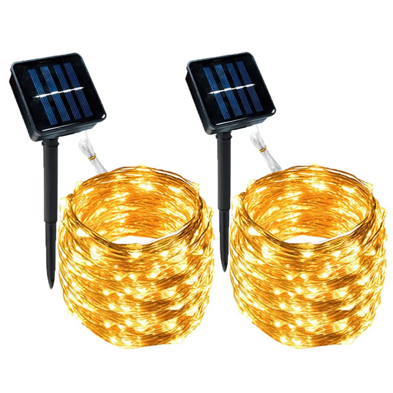 

32m/22m/12m/7m Solar Led Light Outdoor Festoon Led Lamp Solar Garden Outdoor Fairy Garland String Christmas Decor 4/3/2/1pack