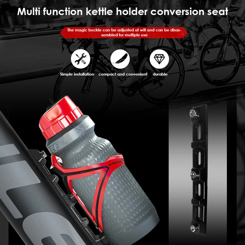 

Bicycle Conversion Seat One-piece Molding Non-slip Water Bottle Cage Flexible Bike Kettle Rack Buckle Multifunctional