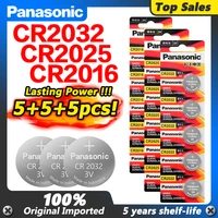 panasonic 15pcs lithium disposable battery 3v cr2032 cr2025 cr2016 button cell coin batteries for watch remote control toys