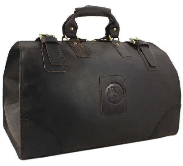 Tote Travel bag High Crazy Horse Genuine quality men Leather duffle MUNUKI Large Weekend Bag Vintage Big  luggage