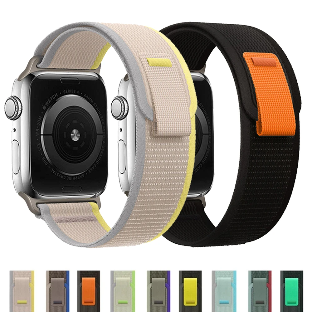 

Trail Loop For apple watch ultra 49mm band 44mm 40mm 45mm 41mm 42mm 38mm sport nylon bracelet iWatch series 7 6 5 4 3 se 8 strap