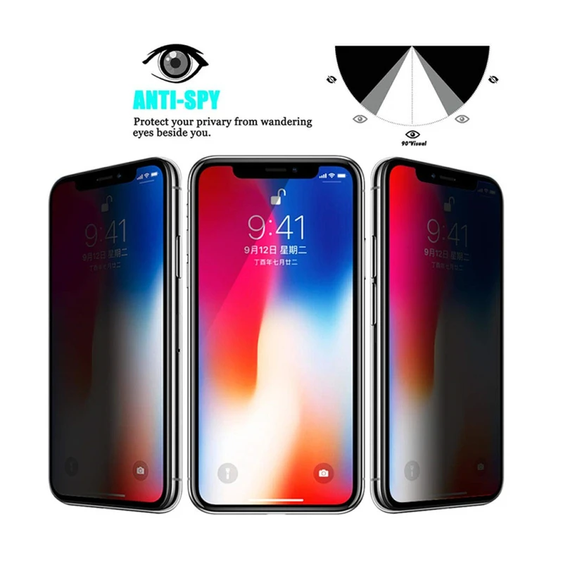 4pcs 30d Privacy Screen Protector Anti Peeping Protective Tempered Glass For Iphone 13 12 Mini 11 Pro Max Xs Max Xr 8 7 6s Plus Aliekspress