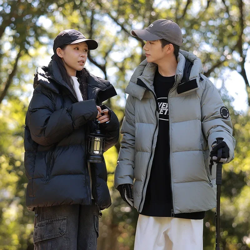 2024 новый стиль свободный крой утолщенный теплый утиный пуховик для мужчин и