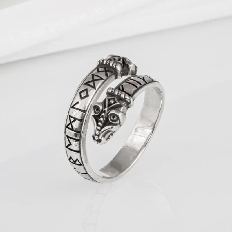 

Vintage Viking Celtic Rune Silver Ring Women's Fashion Bohemian Jewelry Aesthetic Accessories Best Sellers Products Women's Ring