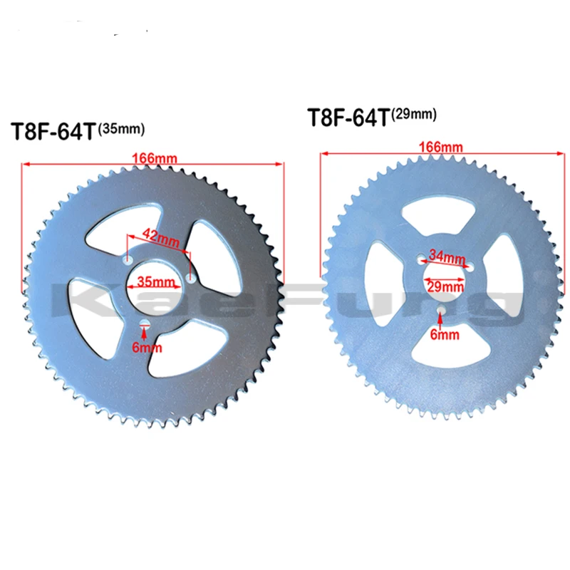 

T8F 64T /29mm/35mm inner Dia Sprocket Mini Moto ATV Quad Dirt Pit Pocket Bike Cross 47cc 49cc engine Parts