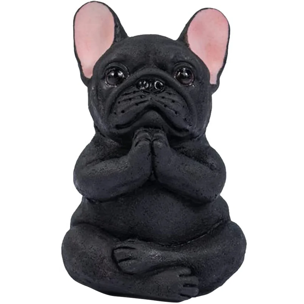

Statue Dog Garden Figurine Sculpture Yoga French Zen Meditation Resin Meditating Animal Sitting Decoration Ornament Statues