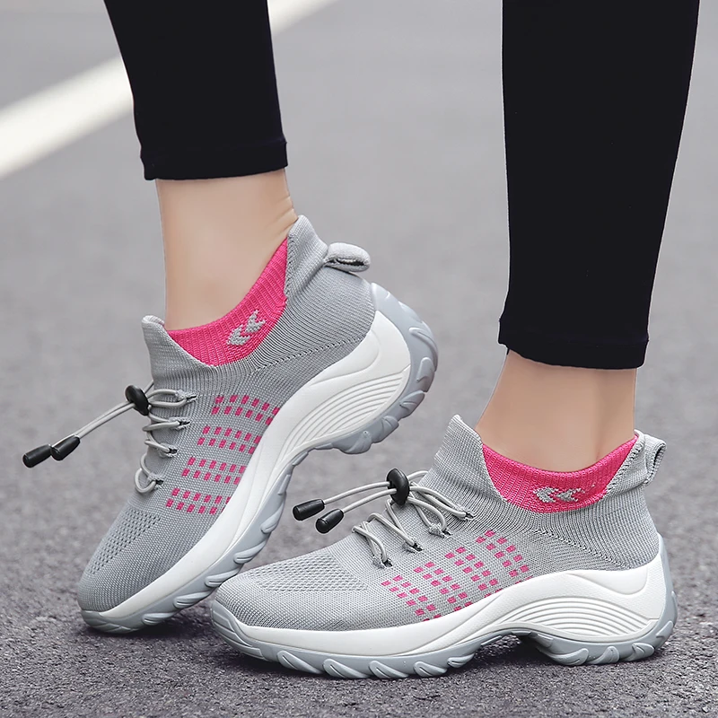 Casual Shoes for Women Mesh Platform Walking Shoes Slip on Dancing Outdoor Running Sneakers Tennis Shoes Sneaker Fashion 2023