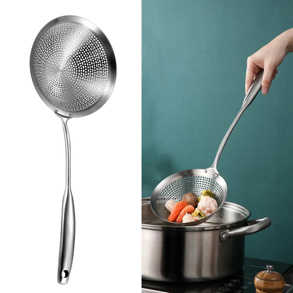 

Strainer Skimmer Ladle Colander Spoon Pasta Scoop Baking Mesh Cooking Steel Soup Stainless Slotted Fry Handle