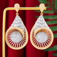 soramoore luxury original design round drop earrings womens wedding banquet daily fashion jewelry accessories high quality
