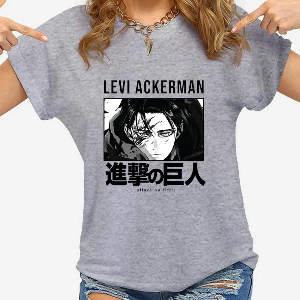 

Attack on Titan AOT T-Shirt Men T Shirt Anime Ackerman Levi Clothes Anime Attack on Titan Tees Shirts for Women Aesthetic Tops