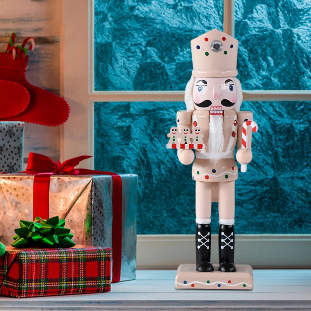 25 см Рождественский стоячий Щелкунчик Орнамент Настольный Украшение Пряничный