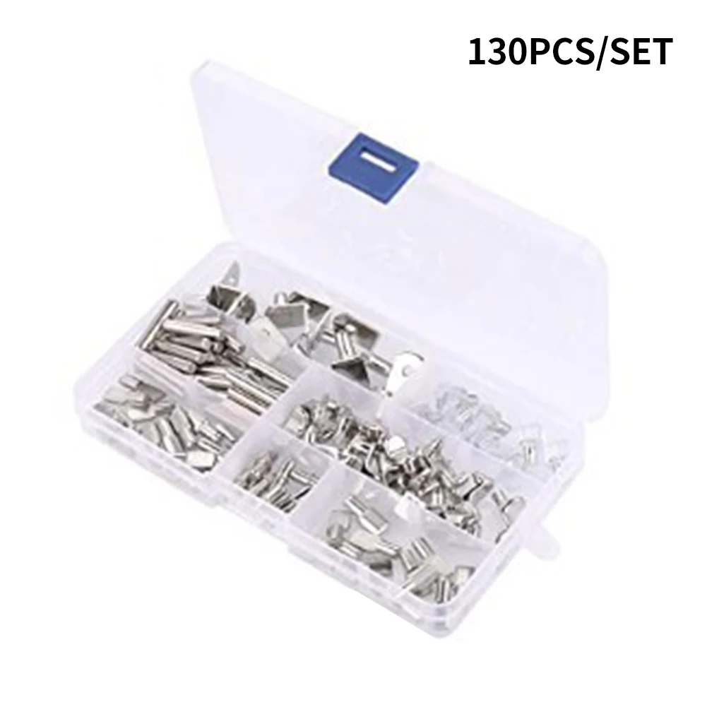 

130 шт. в ассортименте, легко устанавливаемые никелированные отверстия для шкафа, мебели, Набор держателей для полки, металлический кронштей...