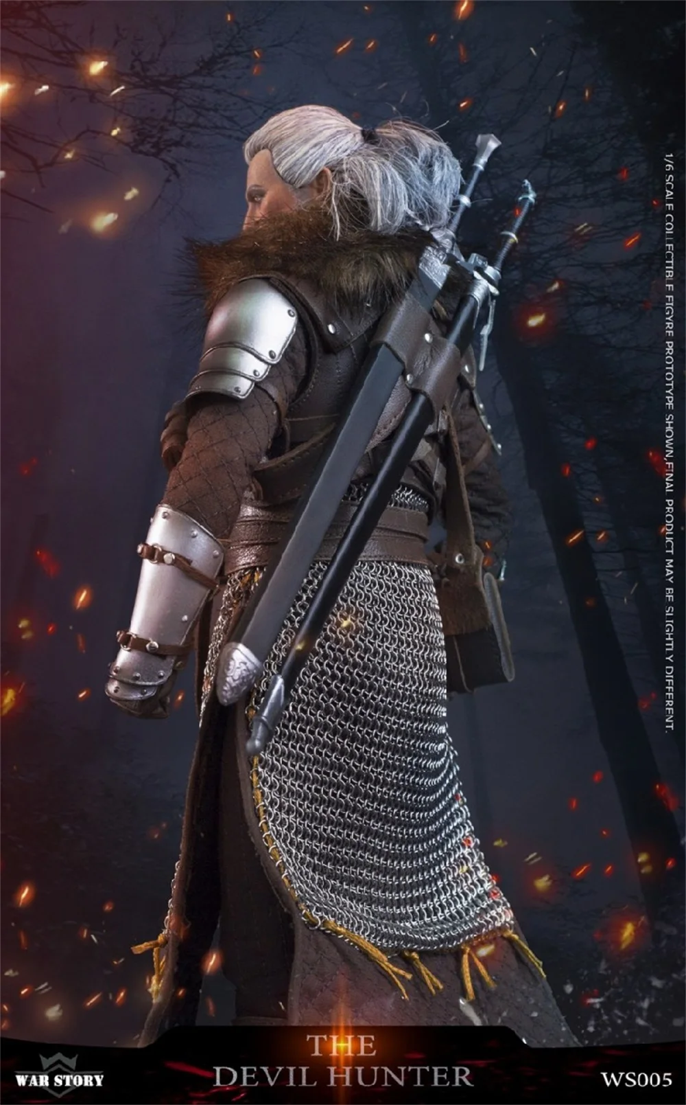 

1/6 WAR STORY WS005 Witch Demon White Wolf Hunter Warrior Soldier Full Set Action Figure For Fans Collection