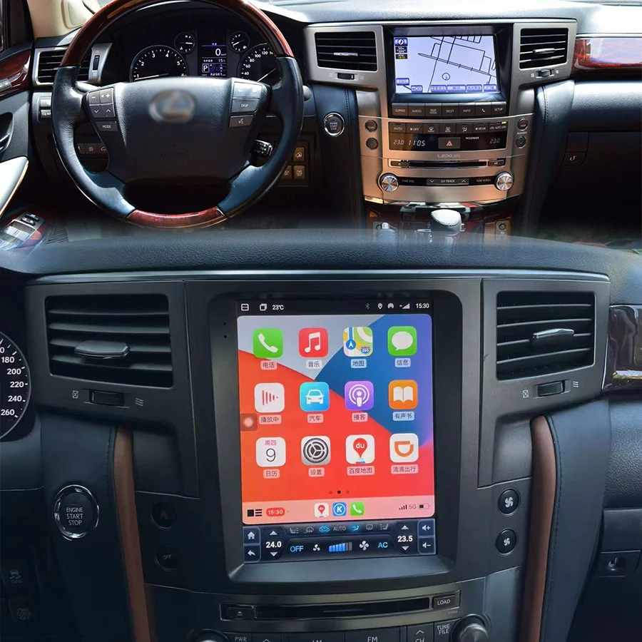 

10.4inch Tesla Screen Car Radio For Lexus LX570 LX 570 2007-2010 2012 2015 Navigation 8+128GB Car Multimedia Video Player GPS