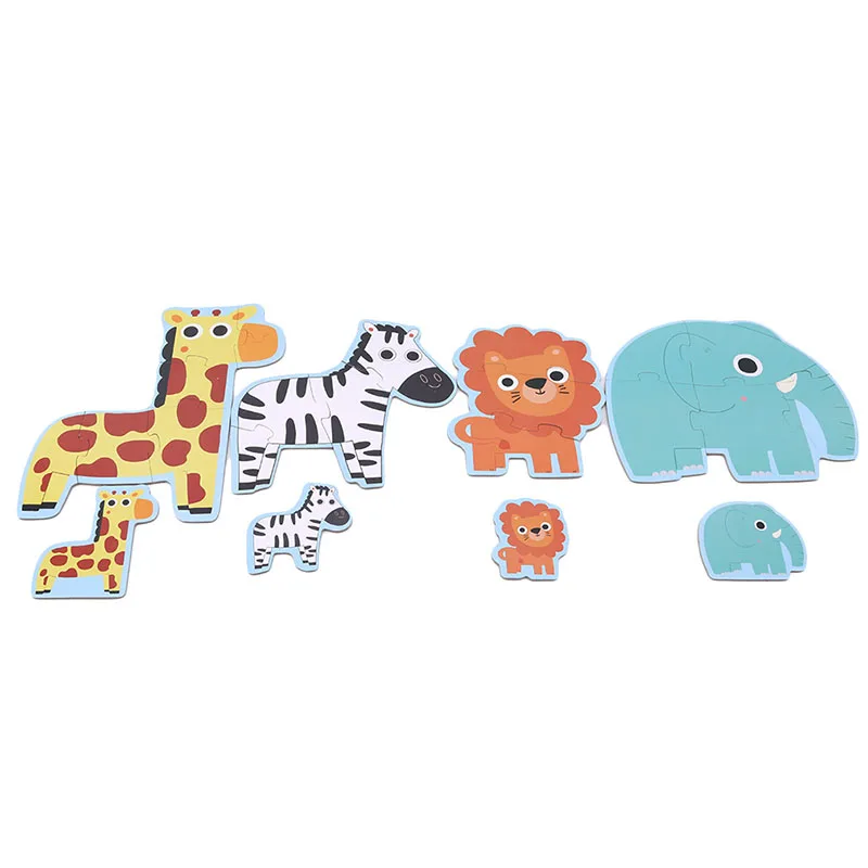 

Kids Cardboard Animals Intelligence Jigsaw Toys 3D Puzzle Educational Toys CartoonDevelopment Puzzle Kids Gift