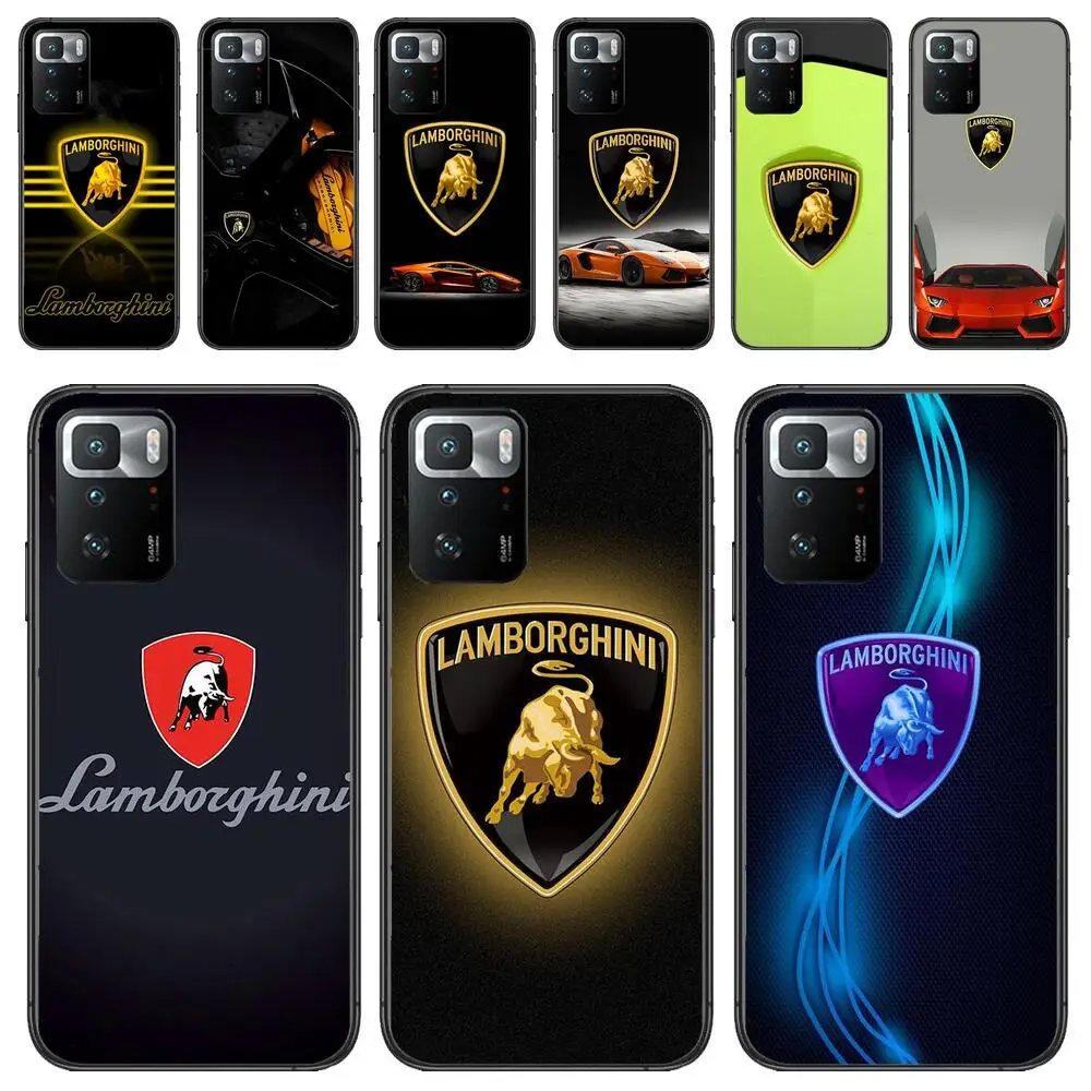 

Luxury Design Lamborghini car logo New Phone Case For Redmi 9 9A 7A 10 8A 10A 8 Note 11 10S 7 11S Plus POCO X3 Pro Soft Covers