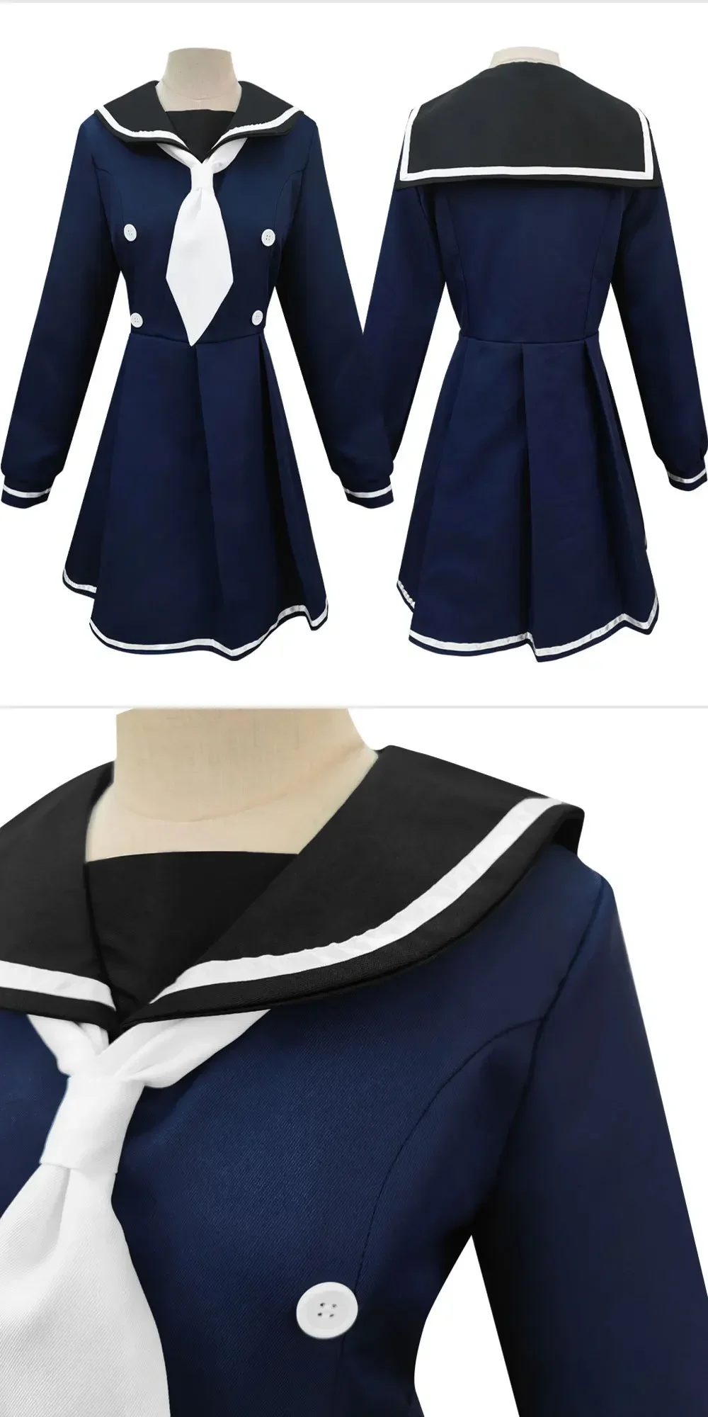 ZOMBIE LAND SAGA Konno Junko JK школьная форма костюм моряка платье наряд аниме костюмы для