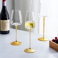 luxury nordic gold crystal glass red wine cups wedding party champagne glasses bordeaux burgundy goblet wine glasses kitchen set