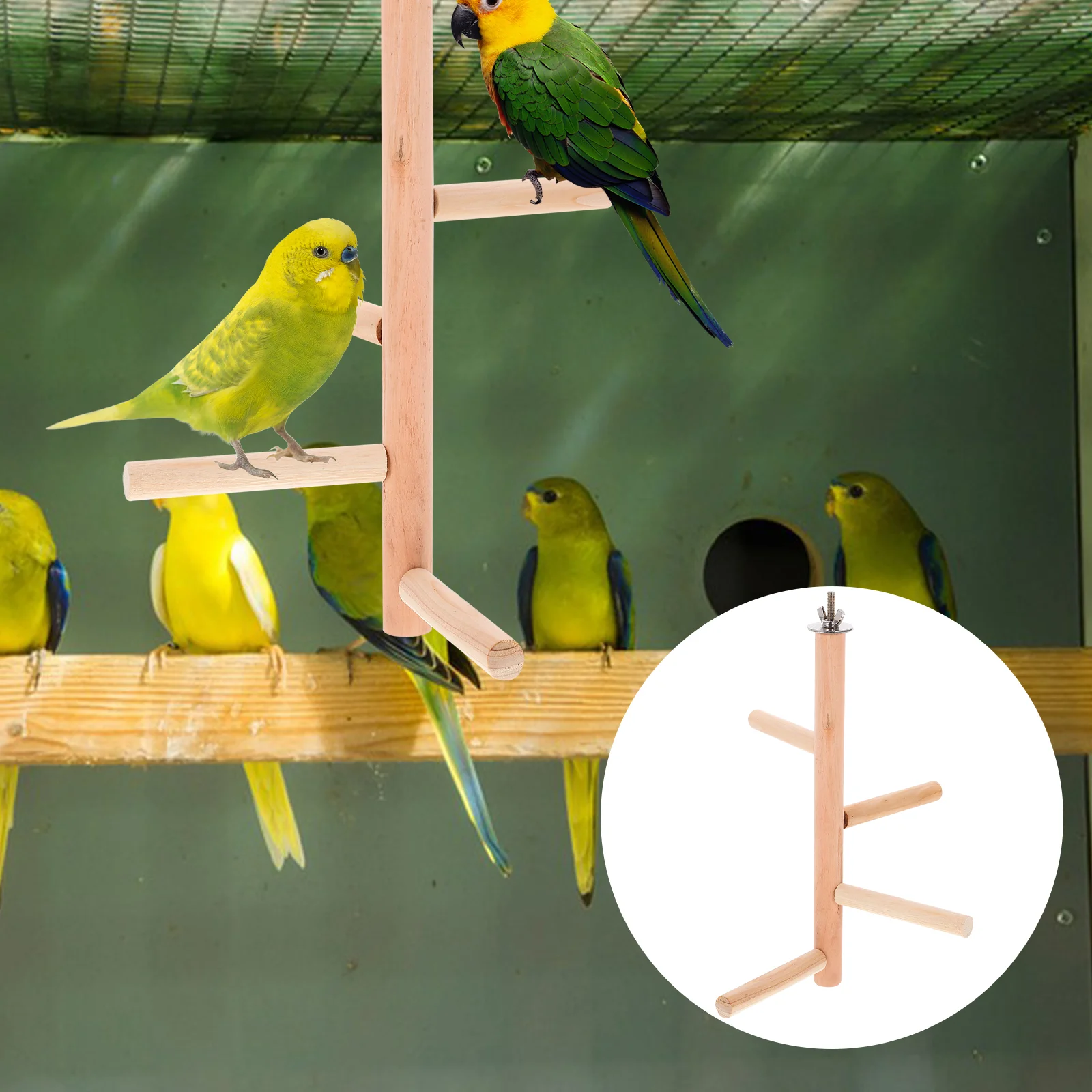 

Bird Cage Perch Stand Platform Parrot Climbing Platform Bird Rest Stand Perch
