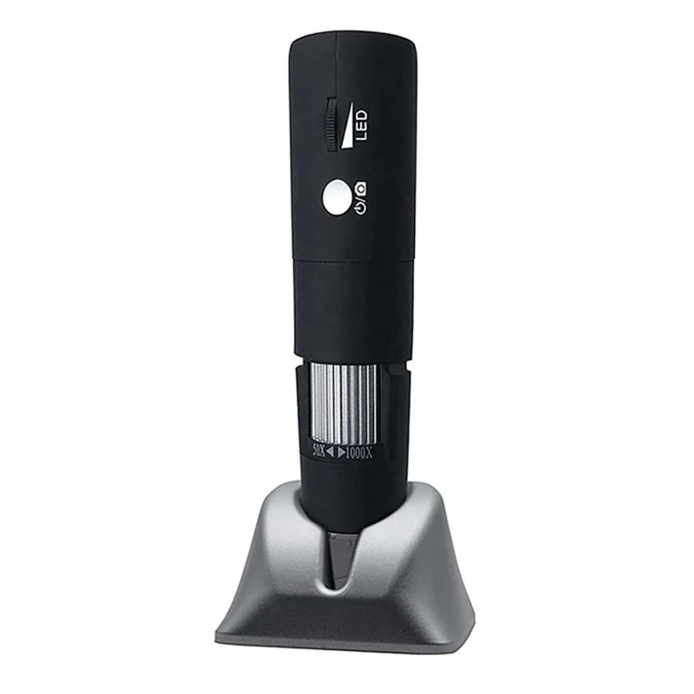 

Беспроводной ручной микроскоп, 1000Х увеличительное стекло с USB-зарядкой и Wi-Fi для наблюдения за насекомыми, печатной платой, осмотра ювелирны...